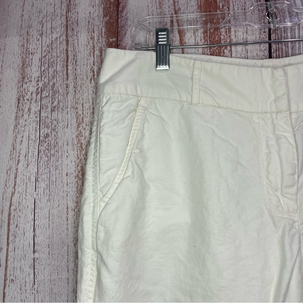 White J Crew Linen Wide Leg Pants Women's Size 12 #5084 - Picture 6 of 11